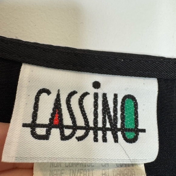 Vintage Cassino Black velour gold Patterned sleeveless vest size XL - Picture 2 of 8